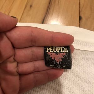 Free people white zipper thermal